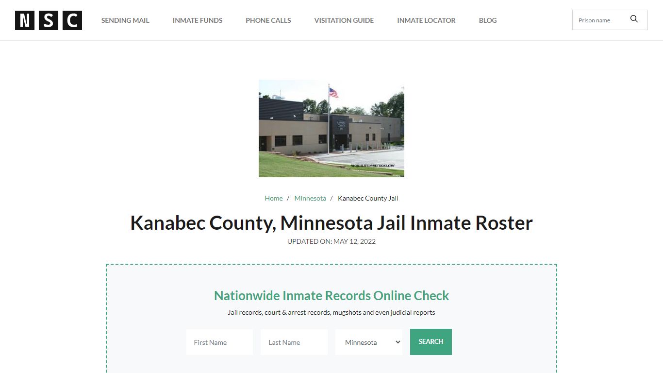 Kanabec County, Minnesota Jail Inmate List